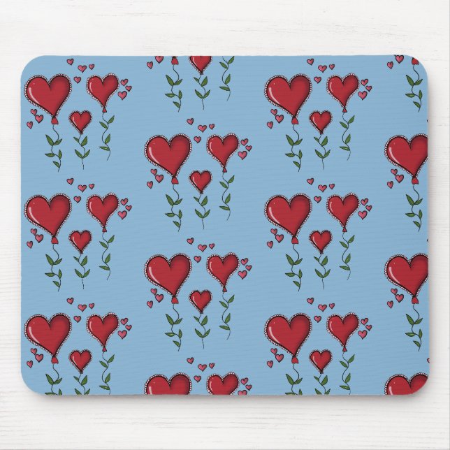 Drei Niedliche Herzen Mousepad (Vorne)