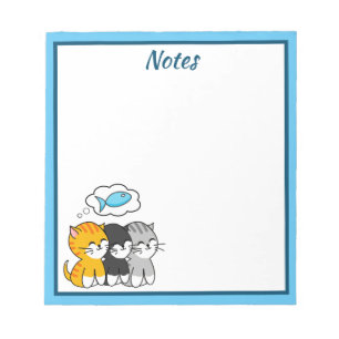 Drei Niedliche Kitts Notepad Notizblock