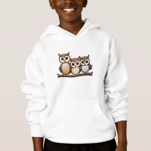 Drei Niedliche kleine Eule Hoodie