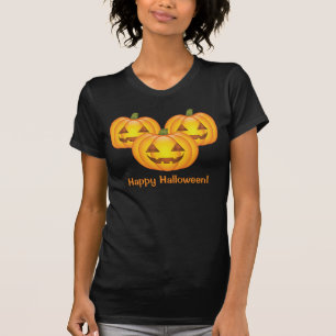 Drei Niedliche Pumpkins mit glücklichem Halloween- T-Shirt