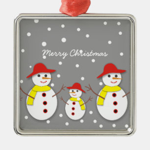 Drei niedliche Schneemänner Weihnachtsschmuck