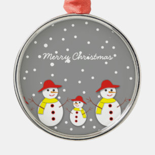 Drei niedliche Schneemänner Weihnachtsschmuck