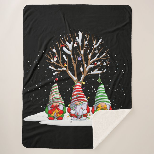 Drei nordische Gnome und ihr Weihnachtsbaum Sherpadecke (Vorderseite)