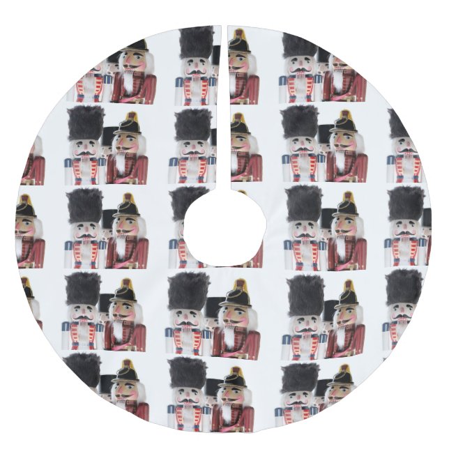 Drei Nussknacker Polyester Weihnachtsbaumdecke (Vorderseite)