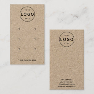Drei Ohrring-Display-Karten-Logo-Schmuck-Display Visitenkarte