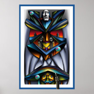 Drei Oliven und der Tiki Barkeeper - Ken Gage Art Poster