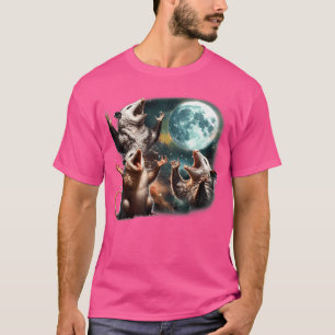 Drei Opossum-Mond 3 Possum Voller komischer Zauber T-Shirt