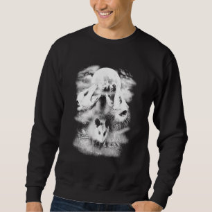 Drei Opossum-Mond Mit 3 Possums Und Toter Mond Op Sweatshirt