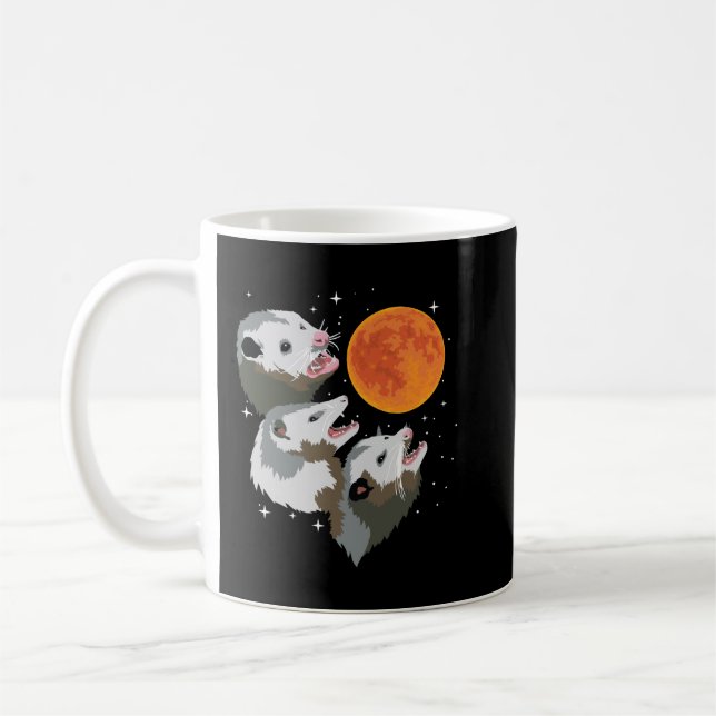 Drei Opossum-Totenmond-Possum-Kostüme für  Kaffeetasse (Links)