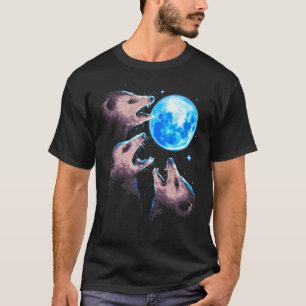 Drei Opossummen Howling am Mondfest Possum 3 T-Shirt