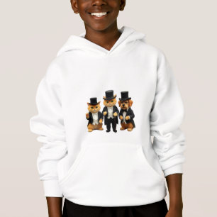 Drei orange Katzen und ein Hund auf der Straße St Hoodie
