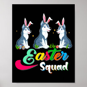 Drei Oster-Squad-Hasen-Wölfe-Schokolade Poster