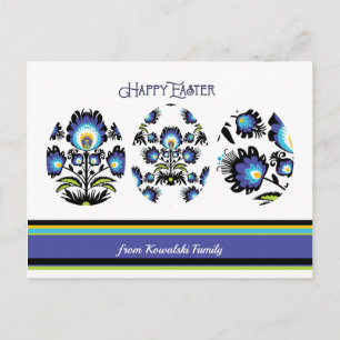 Drei Ostereier - benutzerdefinierter Text Postkarte