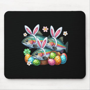 Drei Ostersonnige Forellen Fische Jagd Eier Byske Mousepad