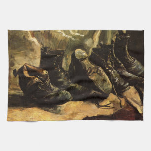 Drei Paar Schuhe von Vincent van Gogh Geschirrtuch