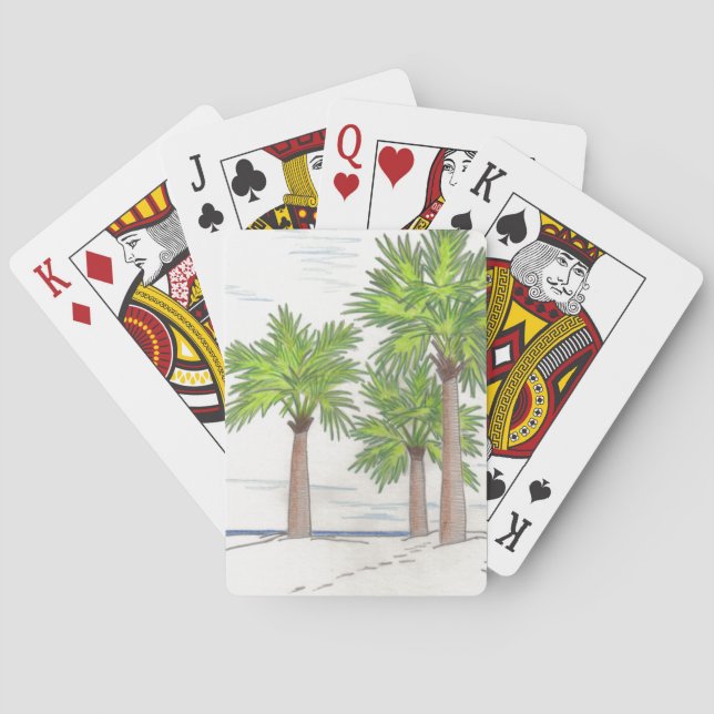 DREI PALMS spielen Karten Spielkarten (Rückseite)