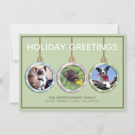 Drei Pastell-Ornamente Foto Weihnachten