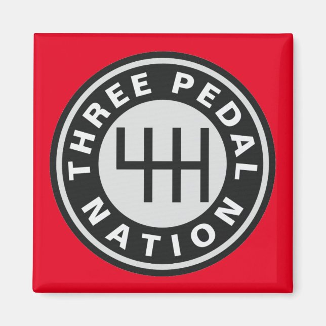 DREI PEDAL NATION Magnet (Vorne)