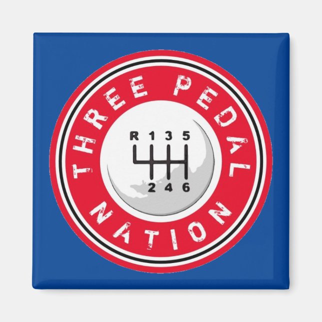 DREI PEDAL NATION Magnet (Vorne)