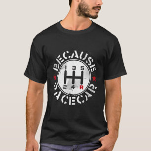 Drei Pedale manuelle Übertragung wegen Rennwagen T-Shirt