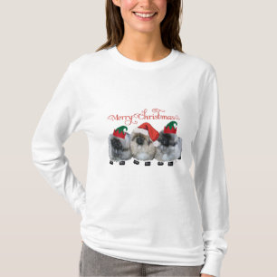 Drei Pekingese-Welpen Weihnachten T-Shirt