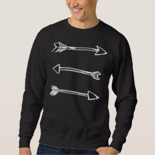 Drei Pfeile weiß Sweatshirt