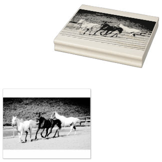 Drei Pferde Briefmarke Gummistempel