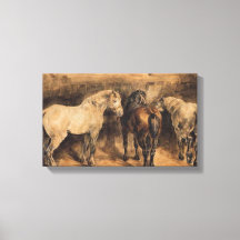 Drei Pferde im Stall (Théodore Géricault)