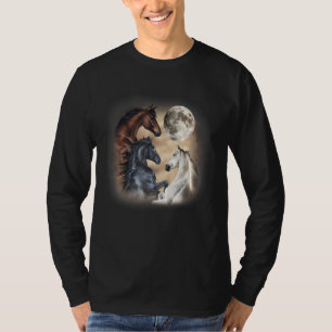 Drei Pferde Moon 3 Wolfs T-Shirt