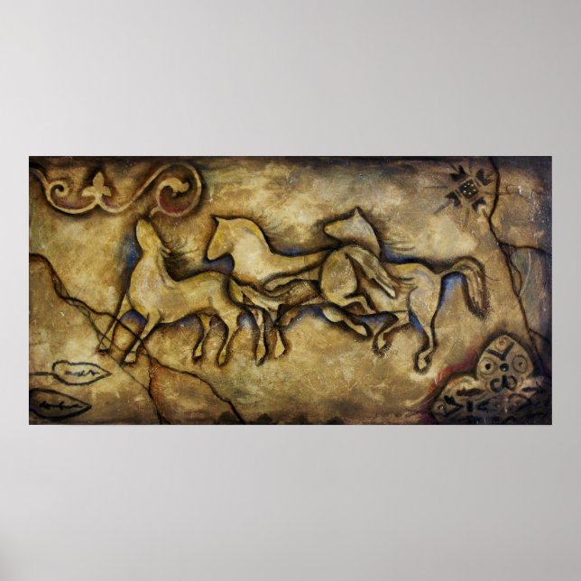 Drei Pferde Poster (Vorne)