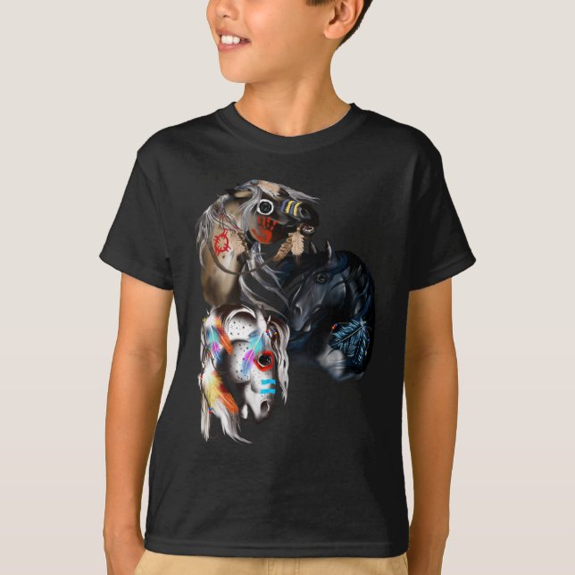 Drei PferdeShirt T-Shirt (Vorderseite)