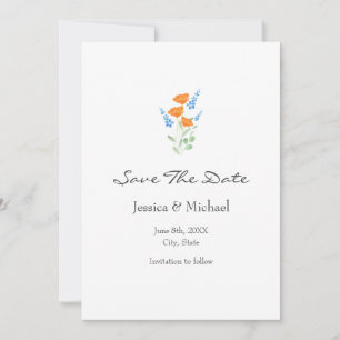 Drei Pfoten Wasserfarben Bouquet Save the Date