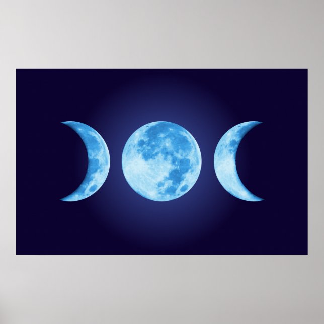 Drei-Phasen-Moon-Poster Poster (Vorne)