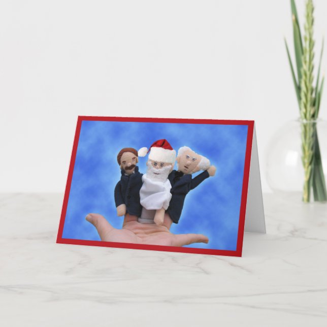 Drei Philosophen-Weihnachtskarten Feiertagskarte (Vorderseite)