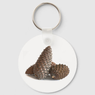 Drei pinecones schlüsselanhänger