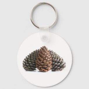 Drei pinecones schlüsselanhänger