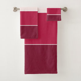 drei Pink-Farbtöne Badhandtuch Set