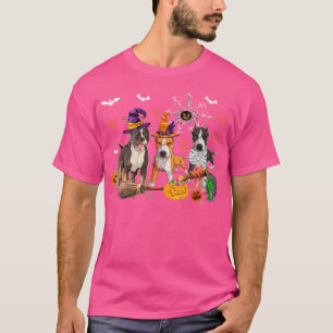 Drei Pit Bull Hunde Hexenmuschel Beängstigende Pu T-Shirt