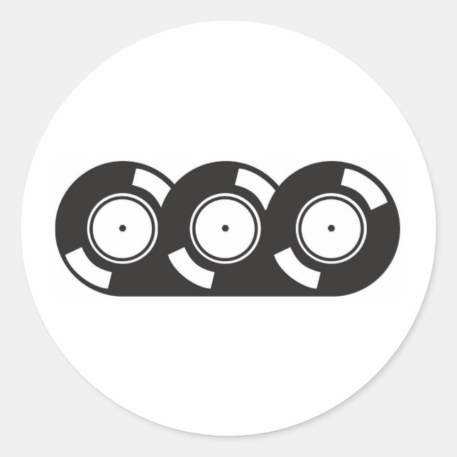 Drei Platten Runder Aufkleber (Vorderseite)