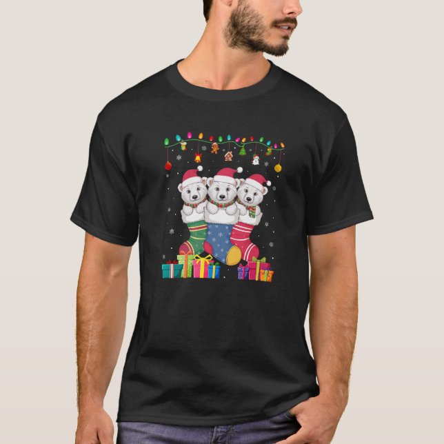 Drei-Polar-Bären im Sock Funny Boys Girls Kinder K T-Shirt (Vorderseite)