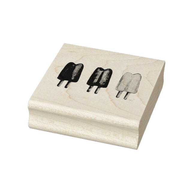 Drei Popsicles Twin Pop Popsicle Ice Lolly Briefma Gummistempel (Stempel)