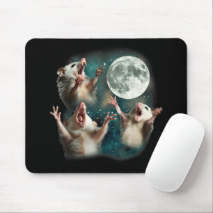 Drei Possum Moon 3Opossum Funny Weird Cureme Mousepad