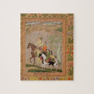 Drei Prinzen Going Hunting, c.1635 (Gouache auf PA Puzzle