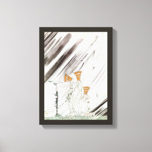 Drei Prinzessinnen im blauen Berg durch Kay Leinwanddruck