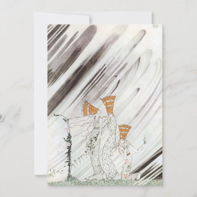 Drei Prinzessinnen im Blauen Berg von Kay Nielsen Einladung (Vorderseite)