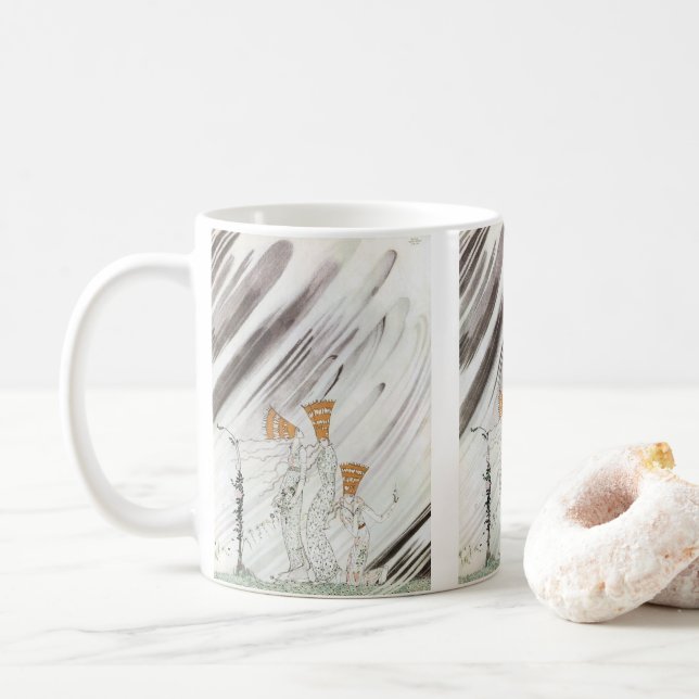 Drei Prinzessinnen im Blauen Berg von Kay Nielsen Kaffeetasse (Mit Donut)
