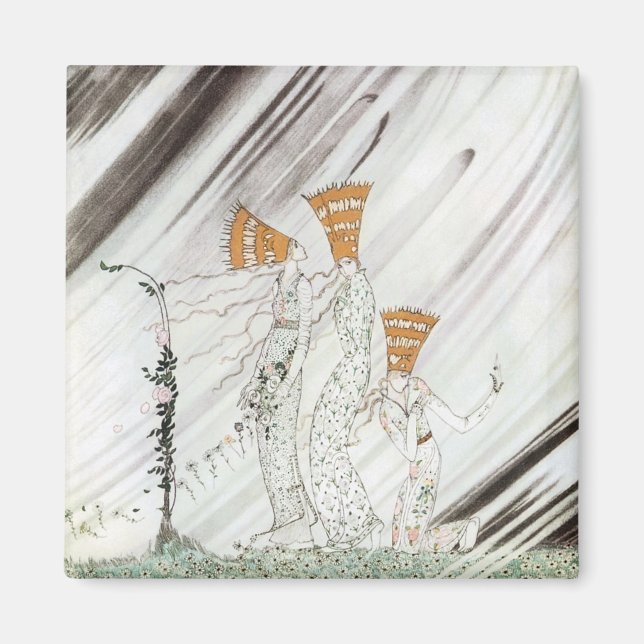 Drei Prinzessinnen im Blauen Berg von Kay Nielsen Magnet (Vorne)