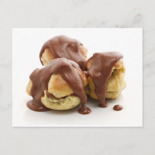 drei Profiterolen Postkarte