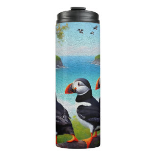 Drei Puffin Birnen Ölfarbe, Thermal Tumbler Thermosbecher