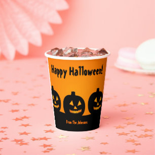 Drei Pumpkins Halloween-Party Paper Cups Pappbecher